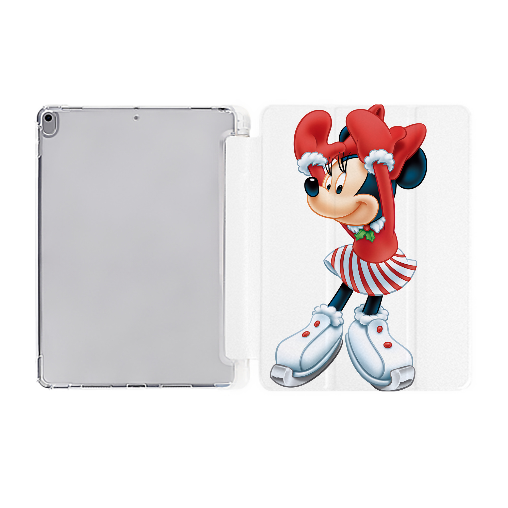 （画像用） ミッキーマウス Mickey Mouse IPad ケース ペン収納付き 三つ折りスタンド PUレザー×シリコン 対応機種9.5/10.5/10.9インチ